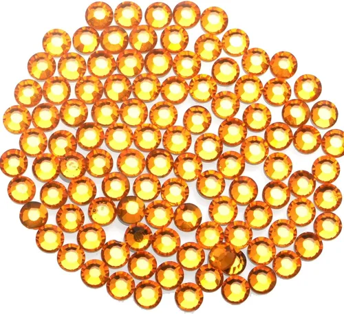 Vista 27 de 4500 unidades de diamantes de imitación de cristal de fijación en caliente con parte trasera plana HotFix gemas de cristal redondas de 0.079 Citrino