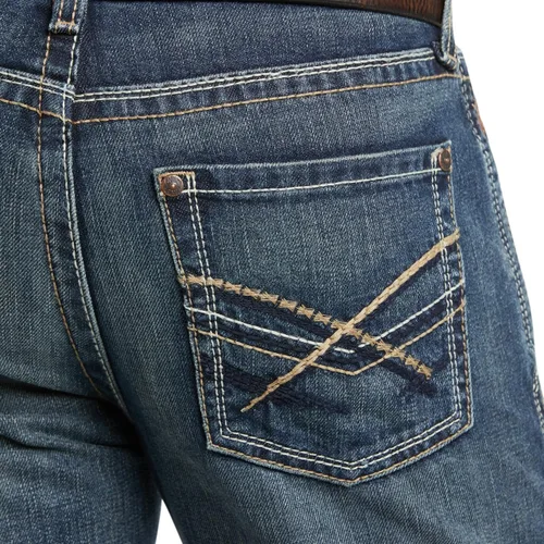 Vista 5 de ARIAT Jeans rectos para hombre M5 Straight Stretch Remming apilable pierna recta
