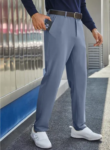 Vista 7 de JMIERR Pantalones de golf para hombre, elásticos, ajustados, para correr, viajes, trabajo, pantalones de vestir chinos para hombre