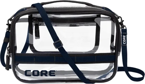 Vista 15 de CORE Bolso transparente aprobado para estadios con correa ajustable Diseño de bolso ligero con compartimentos seguros con cremallera