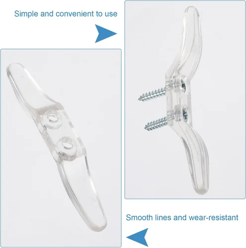 Vista 5 de DOITOOL Tacos de seguridad para cable ciego, piezas de control de cuerda de ventana de plástico transparente de 3.14 pulgadas con tornillos, paquete