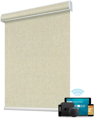 Vista 11 de SmartWings Persianas enrollables con cable duro PoE 100% opacas, muestra de tela