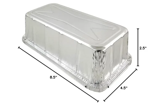 Vista 7 de D&W Fine Pack A86 - Moldes para pan/pan con tapa de cúpula (paquete de 100 juegos) de papel de aluminio con cierre (IVC)