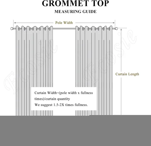 Vista 6 de Fcosie Cortinas de Lino Azul Egeo de 120 Pulgadas de Largo, Cortinas Divisoras de Privacidad, Paneles Oscurecedores con Ojales Extra Largos