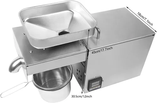 Vista 2 de Máquina de prensa de aceite, 610 W, prensa en frío y caliente, extractor automático de aceite eléctrico para el hogar, máquina de prensa de aceite