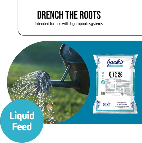 Vista 4 de Jack's Nutrients 5-12-26 Fertilizante profesional hidropónico Parte A, 25lb