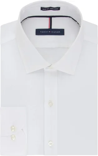 Vista 3 de Tommy Hilfiger - Camisa de vestir para hombre ajustada no necesita plancha