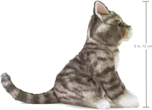 Vista 7 de Folkmanis Marioneta de dedo de gato atigrado mini, gris; negro; blanco