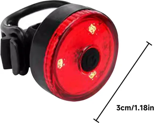 Vista 6 de Juego de luces recargables USB, juego de luces LED recargables USB, kit de faros LED brillantes y luces traseras, kit de luces de ciclismo