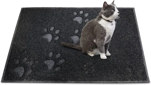 Vista 28 de Andalus Tapete Pequeño para Arena de Gatos, Paquete de 2 - Impermeable, Antideslizante y Fácil de Limpiar, Tapete para Caja de Arena de Gatos