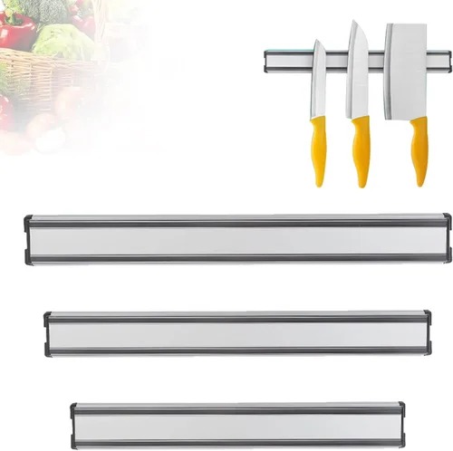 Vista 4 de MEKBOK Kitchens - Barra magnética de aluminio para cuchillos, libre de óxido (16 pulgadas)