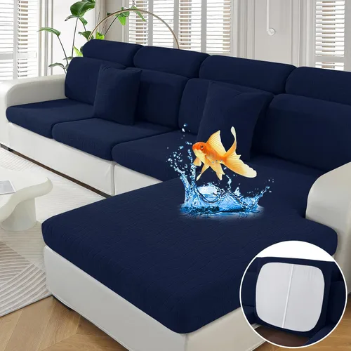 Vista 30 de MAXIJIN Fundas impermeables para cojín de sofá Fundas elásticas para asiento de sofá Fundas lavables, Fundas seccionales para cojines de exterior