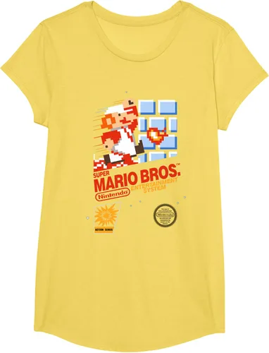 Vista 11 de Super Mario Dashin - Camiseta gráfica de acción, ajuste clásico, cuello redondo, color negro