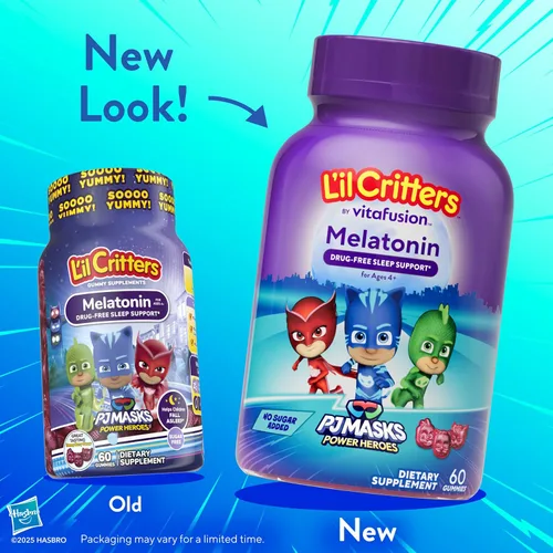 Vista 9 de L'il Critters PJ Masks - Suplementos de gomitas de melatonina, 60 gomitas
