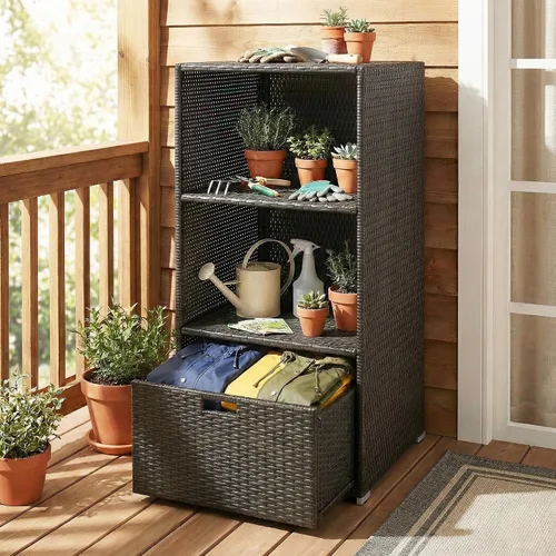 Vista 9 de Outsunny Valet - Toallero impermeable para bañera de hidromasaje, color Marrón Oscuro