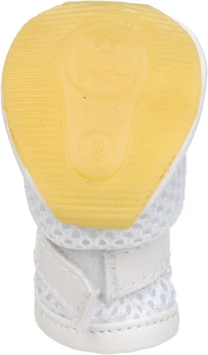 Vista 3 de Pet Life Zapatos para perros de malla de aire, protectores de patas Blanco