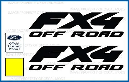 Vista 13 de FX4 Offroad - Adhesivos troquelados para Ford F250 F350 Super Duty (1997-2010), juego de 2 unidades, color negro brillante