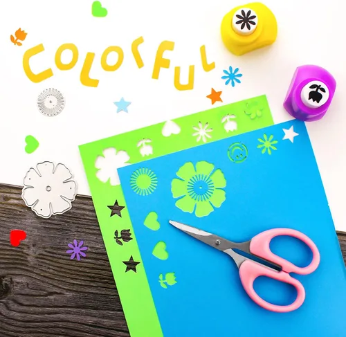Vista 4 de 60 hojas de cartulina de color, 28 colores surtidos tamaño A4 de 8.82 oz/m², papel de cartulina impreso de doble cara, cartulina gruesa de alta