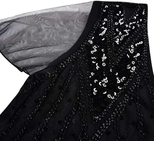 Vista 5 de SequinDressfor Women Vintage 1920s Bead Fringe Sequin Lace Party Cocktail Prom Dress PartyDresses for Women 2023