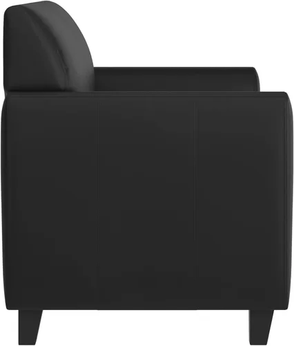 Vista 6 de Flash Furniture - Sofá biplaza de LeatherSoft negro de la serie Hercules Diplomat