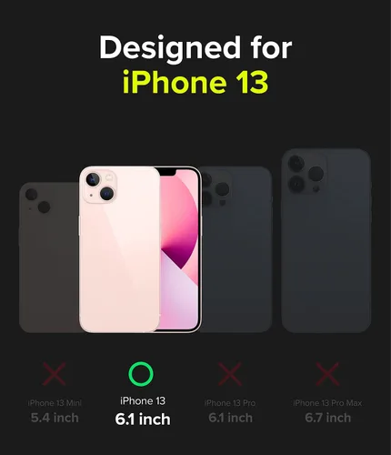 Vista 2 de Ringke Fusion-X - Funda compatible con iPhone 13, parte trasera dura transparente, resistente, a prueba de golpes, avanzada funda protectora