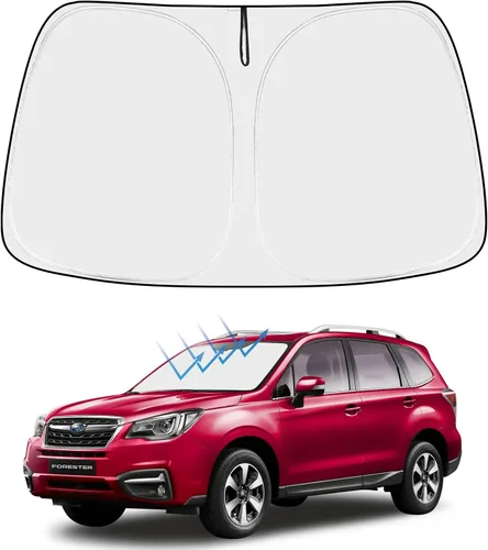 Vista 80 de Proadsy Parasol para parabrisas Rivian R1S 2022-2025 2026 de 4 capas plegable, protector de parasol frontal que bloquea los rayos UV, mantiene