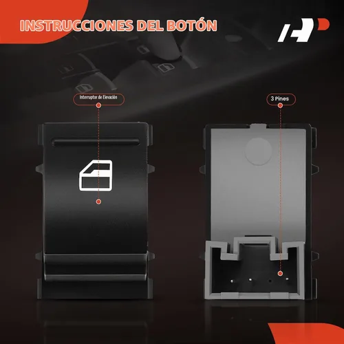 Vista 4 de A-Premium Interruptor de elevalunas eléctrico delantero derecho o trasero