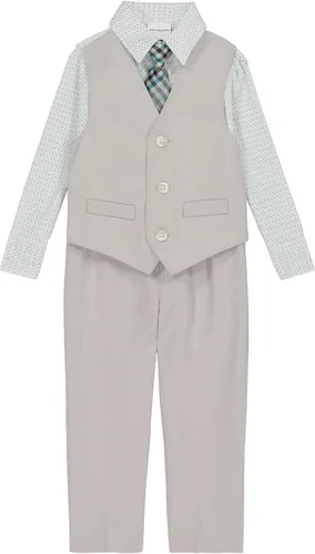 Vista 11 de Van Heusen Conjunto de chaleco formal de 4 piezas para bebés, chaleco, pantalones, camisa de vestir con cuello y corbata