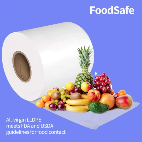 Vista 4 de Rollo de Tubo de Polietileno Ghims, Bolsas de Tubo de Polietileno Planas, Polietileno de Grado Alimentario, Solución de Embalaje de Bolsas