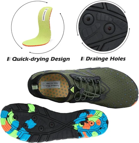 Vista 5 de Mishansha - Zapatos de agua para hombres y mujeres, secado rápido, para natación, buceo, surf, deportes acuáticos, piscina, playa, senderismo, yoga.