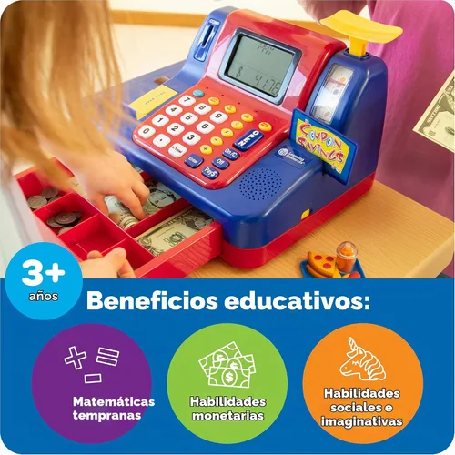 Vista 2 de Learning Resources Pretend & Play Caja registradora de enseñanza, -, Rojo/Azul