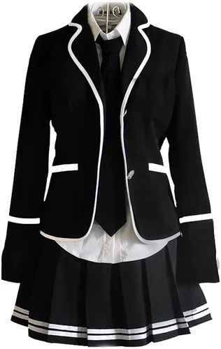 Vista 20 de URSFUR Conjunto de uniforme escolar japonés de estilo británico para mujer, disfraz de cosplay de anime para niña Estilo 1