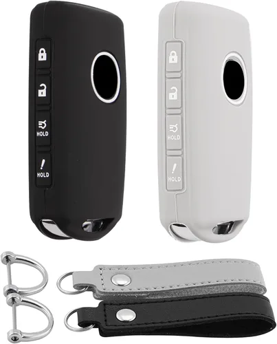 Vista 23 de Funda para Llavero de Silicona para Auto Compatible con Ford F150 Explorer Mustang Edge, para Lincoln MKZ MKX MKC con 5 Botones, Protector Completo