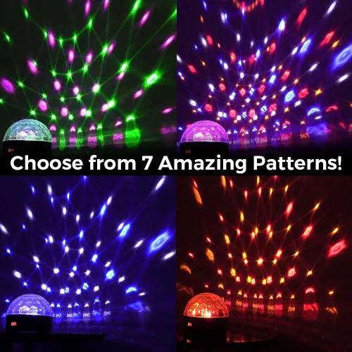 Vista 2 de Bola de discoteca LED - DMX y luz de fiesta RGB controlada por sonido