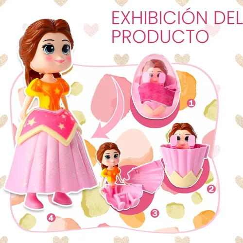 Vista 4 de xutengy Paquete de 4 rellenos esenciales para cesta de Pascua, huevos de princesa, juguetes de deformación prellenados para niños y niñas