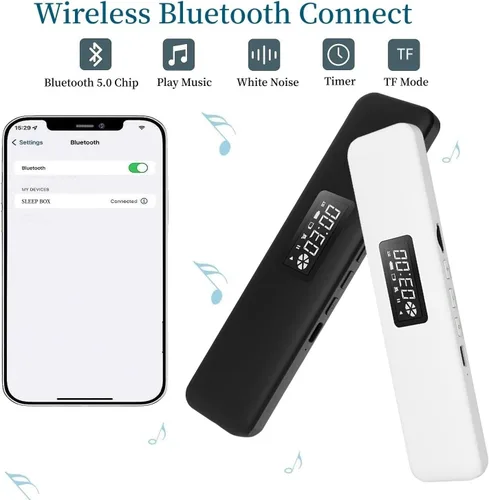 Vista 4 de Dream Pro - Altavoz de almohada, altavoz debajo de la almohada para dormir de lado, barra de sueño Bluetooth de conducción ósea, auricular portátil