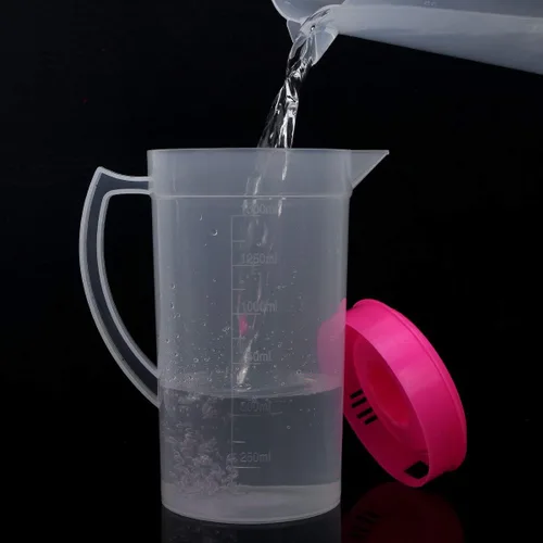 Vista 4 de Aislor Plastic Straining gallon pitcher,Dishwasher Safe Pink 1500ml