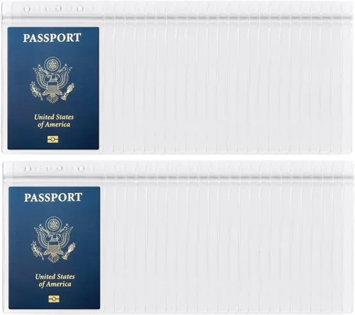 Vista 5 de CypesCrafts - 10 soportes para pasaporte de 4 x 6 pulgadas, extra grandes, para tarjetas de identificación, de PVC, para pasaporte, efectivo 10 Pvc