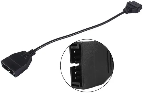 Vista 4 de Adaptador OBD2 a OBD1 GM, cable conector adaptador de herramienta de diagnóstico de 12 pines OBD1 a 16 pines OBD2 para reemplazo de GM