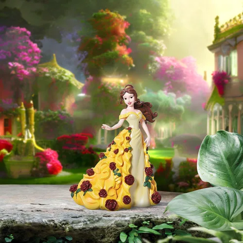 Vista 5 de Enesco Disney Showcase Botanical Beauty and The Beast Bella en vestido de baile, 4.75 pulgadas, multicolor
