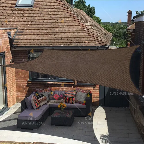 Vista 18 de Toldo tipo vela para patios, pérgolas, patios traseros, jardines y exteriores, rectangular, tela para sombra que bloquea los rayos ultravioleta, 6 x