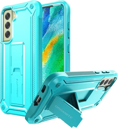 Vista 20 de URBANITE Funda protectora resistente a prueba de golpes para Samsung Galaxy S21 FE 5G, de grado militar, con protector de pantalla y soporte