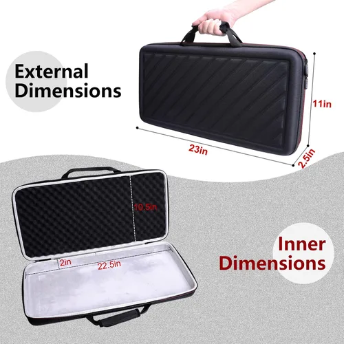 Vista 2 de LTGEM - Funda rígida de EVA para Numark Mixtrack Pro FX - Controlador de DJ de 2 cubiertas - Bolsa protectora de almacenamiento