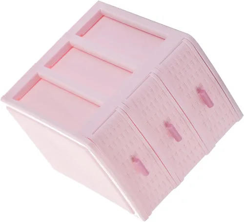Vista 10 de Homoyoyo Caja de almacenamiento multicapa Caja de almacenamiento de plástico Organizador de escritorio Caja de almacenamiento de maquillaje
