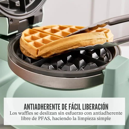 Vista 5 de Martha Stewart Máquina de gofres giratoria, placas antiadherentes
