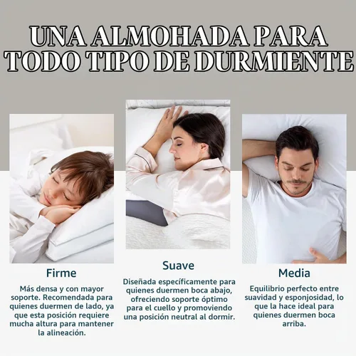 Vista 4 de Globon - Almohada de plumas de lujo, tamaño Queen, 1 unidad