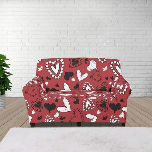 Vista 21 de Boatee Fundas de sofá de 1 pieza con diseño de copo de nieve azul, fundas elásticas para sofá, 1 cojín, protección de muebles, decoración para sala