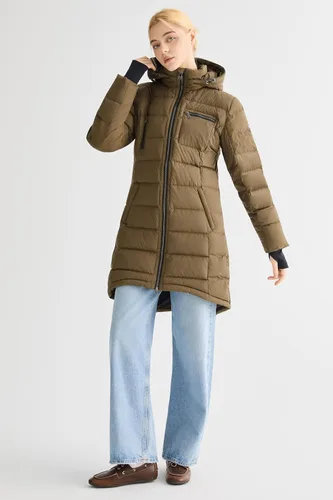 Vista 39 de Orolay - Chaqueta de plumón para mujer, abrigo de longitud media