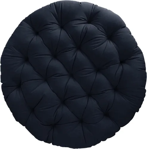 Vista 18 de Sorra Home - Cojín con mechones Papasan - Cojín redondo cómodo para silla Bucket & Moon - Cojín de piso con espuma suave para muebles