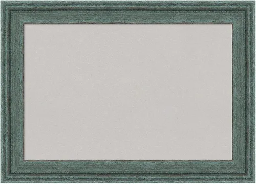 Vista 7 de Amanti Art Grey Cork Board for Wall, 14x20 Vision Board with Blue Wood Frame, Small Corkboard Office Decor for Home Organization, Country Rustic